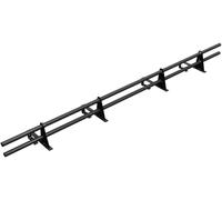 Parotec PARE-NEIGE Kit Tubulaire 2 m pour tuiles à emboîtement - Graphite | 2 tubes, 4 supports - Kit complet 200 cm pour tuiles mécaniques & plates - pare-neige/antineige - 10 couleurs - RAL 7024