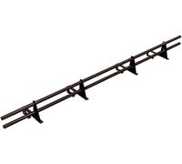 Parotec PARE-NEIGE Kit Tubulaire 2 m pour tuiles à emboîtement - Marron | 2 tubes, 4 supports - Kit complet 200 cm pour tuiles mécaniques & plates - pare-neige/antineige - 10 couleurs - RAL 8017