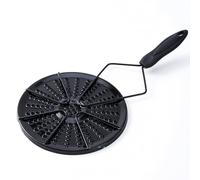 Parrilla para Arepas Colombianas - Grille Arepa pour cuisinière et brûleur à gaz, plaque diffuseur de chaleur pour une cuisson homogène, fer émaillé durable avec poignée antidérapante, parfait pour