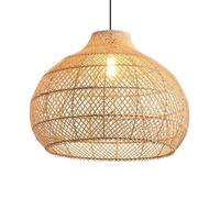 Parrot Uncle Suspension en rotin naturel tissé main Ø60 cm, lanterne boule bohème chic, douille E27, décoration intérieure