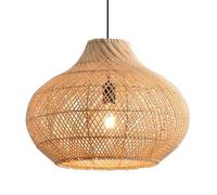 Parrot Uncle Suspension Rotin 35 cm Lampe Suspendue Bohème Tressée Main Abat-Jour Naturel E27 Hauteur Réglable Salon Chambre
