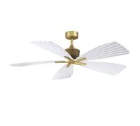 Parrot Uncle Ventilateur Plafond 142 cm Blanc Sans Lumière, Moteur DC Silencieux, 5 Pales, Télécommande, 6 Vitesses, Été Hiver