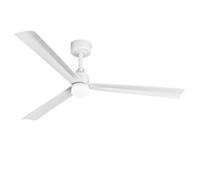 Parrot Uncle Ventilateur Plafond LED 127 cm Blanc Mat, Silencieux avec Moteur DC, 6 Vitesses, Télécommande, Lumière 3 Couleurs