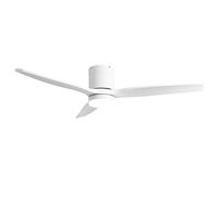 Parrot Uncle Ventilateur Plafond LED 132 cm Blanc, Moteur DC Silencieux, Design Ultra Plat, Télécommande, 6 Vitesses, Réversible