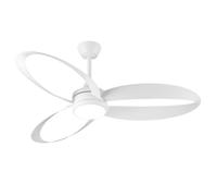 Parrot Uncle Ventilateur plafond LED 132 cm blanc moteur DC silencieux télécommande 6 vitesses dimmable 3 couleurs été hiver
