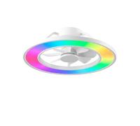 Parrot Uncle Ventilateur Plafond LED RGB 50 cm, Moteur DC Silencieux, WiFi APP, Télécommande, 6 Vitesses, Réversible
