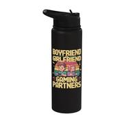 Partenaires de jeu pour petit ami et petite amie Stainless Steel Insulated Water Bottle