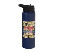 Partenaires de jeu pour petit ami et petite amie Stainless Steel Insulated Water Bottle