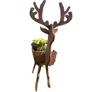 Parterre de fleurs en bois / pot de fleurs / support de fleurs cerf marron