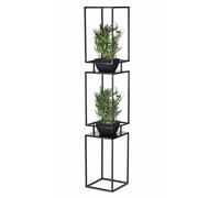 Parterre de fleurs en métal noir support de tronc 134 cm LOFT