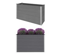 Parterre de jardin surélevé WPC 150 x 50 x 91 cm Gris