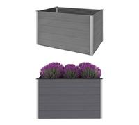 vidaXL Parterre de jardin surélevé WPC 150 x 100 x 91 cm Gris