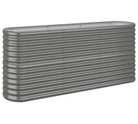 Parterre surélevé Acier revêtu par poudre 152x40x68 cm Gris
