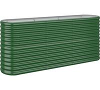 Parterre surélevé Acier revêtu par poudre 152x40x68 cm Vert