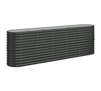 Parterre surélevé Acier revêtu par poudre 224x40x68 cm Anthracite