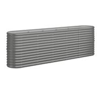Parterre surélevé Acier revêtu par poudre 224x40x68 cm Gris