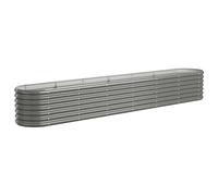Parterre surélevé Acier revêtu par poudre 260x40x36 cm Gris
