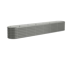 Parterre surélevé Acier revêtu par poudre 260x40x36 cm Gris