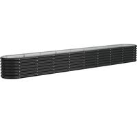Parterre surélevé Acier revêtu par poudre 332x40x36 cm Anthracite