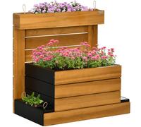 Parterre surélevé Outsunny avec 4 bacs à plantes Bac à fleurs avec système d'auto-arrosage