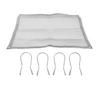 Partie Réchaud de Camping en Acier Inoxydable, Pliable, Argenté | Grille de Remplacement pour Foyer Extérieur, Protection par Maille, Usage Camping et Barbecue, Portable