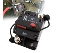 parts PTT Disjoncteur Hi-Amp à goujon 1/4'' 80A 12 V 48 V DC étanche IP67 interrupteur de batterie thermique protection à réarmement manuel T3 pour Marin RV Caravan Pièces du système solaire