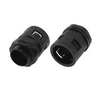 Partuto Raccord De Câble Rapide Souple Droit Noir 2 Pcs PA6 Nylon IP68 | Diamètre Intérieur 28.5mm, Filetage 28mm PG21, Type De Conduit Adapté AD28.5, Double Joint D'Étanchéité, Facile À Installer