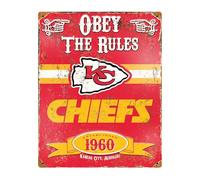 Party Animal NFL en Relief en métal Pub Vintage Signs, Team Color, 14-1/2 x 11-1/2-Inch
