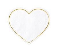 Party Deco 20 Serviettes Papier C UR 14.5X12.5CM Bord Or
