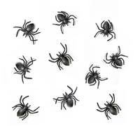 Party Deco - Petites araignées en plastique pour décoration plaisanterie Halloween, carnaval, etc