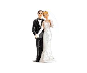 Party Deco PF14-KARTON - Figurine - Décoration représentant la mariée et Le marié, pour gâteau de Mariage