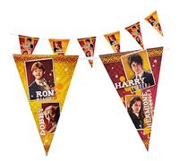 Party Factory Guirlande de fanions Harry Potter en papier avec 10 fanions, longueur env. 5 m, guirlande de fête, décoration d'anniversaire, fête à thème