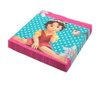 Party Factory Heidi Lot de 20 serviettes en papier, 33 x 33 cm, multicolores, 3 plis, jetables pour anniversaire d'enfant ou fête à thème