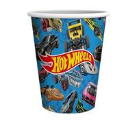 Party Factory Hot Wheels Lot de 8 gobelets en papier pour anniversaire d'enfant ou fête à thème 250 ml