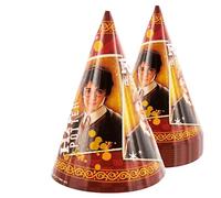 Party Factory Lot de 10 chapeaux de fête Harry Potter, environ 10 x 16 cm, colorés, en carton, pour anniversaire d'enfant ou fête à thème