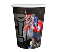 Party Factory Lot de 8 gobelets en papier Transformers de 250 ml pour anniversaire d'enfant ou fête à thème