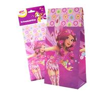 Party Factory Mia & Me Lot de 10 sacs de fête en papier avec autocollants, 10 x 20 x 6 cm, multicolores, pour petit cadeau, anniversaire d'enfant