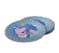 Party Factory Peppa Pig Lot de 8 assiettes jetables en carton, multicolores, Ø 23 cm, pour anniversaire d'enfant, fête à thème