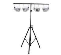 Party Light & Sound - Pack Jeux de Lumières Portique DJ Réglable SL002 Léger Robuste 1 PORTIQUE DJ - 4 Effets Derby LEDS RGBWA-UV - DJ Soirée Fête Anniversaire Prestation Club Mariage