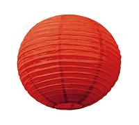 Party Pro 5029M Lanterne Japonaise Papier de Riz Rouge 35 x 35 x 35 cm