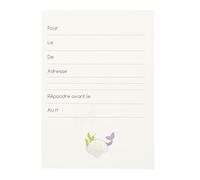 PARTY TIME Lot de 6 Cartes d'Invitation Sirène avec Enveloppes Multicolore | Carton, lot de 6 cartes d'invitation sirène, enveloppes incluses, anniversaires et fêtes, violet rose et bleu