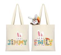 Party to Be Sac de Pâques Personnalisé avec Pénom Sac Lapin de Pâques Chasse aux Oeufs Easter Bag Cadeaux pour Enfants（Big Bunny）