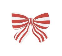 PartyDeco - 12 SERVIETTES PAPIER N UD RAYÉ 16X13CM BLANC ROUGE