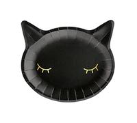 PartyDeco 6 Assiettes Chat Noir (22 cm)