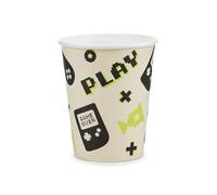 PartyDeco - 6 GOBELETS Carton Gamer Jeux VIDÉO 22 RÈME