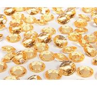 PartyDeco ADC12-019-KARTON 100 Diamants décoratifs en PVC, Couleur Or
