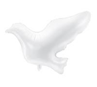 PartyDeco Ballon Aluminium Colombe Blanche 77 x 66 cm - Blanc - Taille Unique
