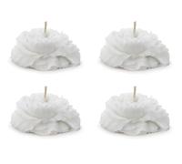 PartyDeco - Bougie Flottante Cire DÉCO Pivoine 8X4CM Blanc