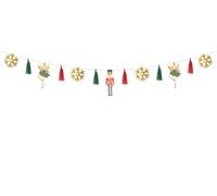 PartyDeco Guirlande en Papier Casse Noisette et Ballerine de Noël 2 m