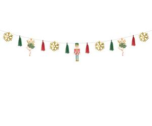 PartyDeco Guirlande en Papier Casse Noisette et Ballerine de Noël 2 m